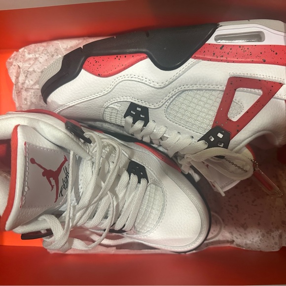 Jordan Kids Sneakers - White, Red, Black